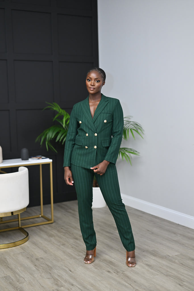 Handle Business Suit- Green - Belle Business Wear 