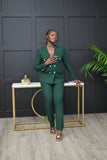 Handle Business Suit- Green - Belle Business Wear 